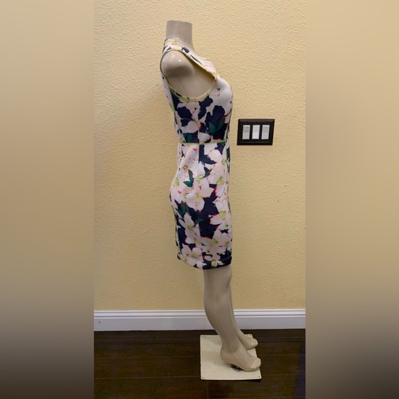 J.Crew Size 4 Cove Multicolored Floral Print Sleeveless Scuba Sheath Dress - Picture 6 of 13
